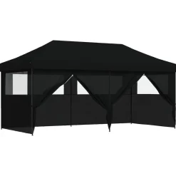 vidaXL Partytent Zwart 292 x 580 x 315 cm Oxford Stof