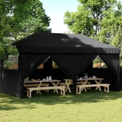 vidaXL Partytent Zwart 292 x 580 x 315 cm Oxford Stof
