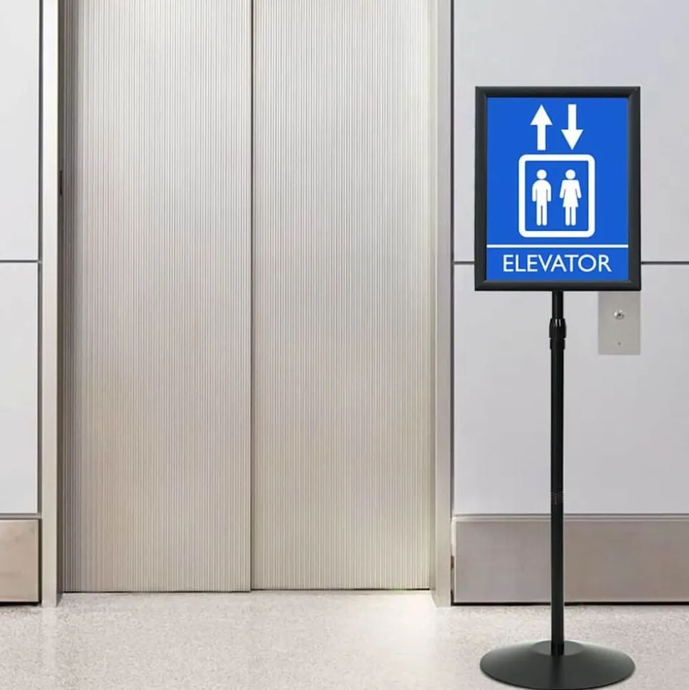 vidaXL Pedestal Posterstand Zilver a3 PVC en staal