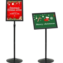 vidaXL Pedestal Posterstand Zilver a3 PVC en staal