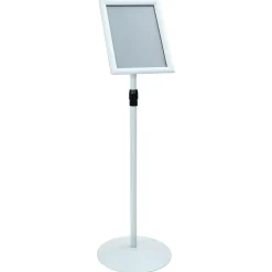 vidaXL Pedestal Posterstand Zilver 33 x 33 x 126 cm PVC en staal