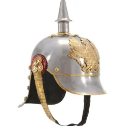 vidaXL Pickelhaube Germaans replica LARP staal zilverkleurig