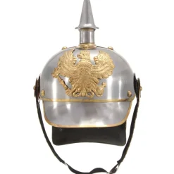 vidaXL Pickelhaube Germaans replica LARP staal zilverkleurig