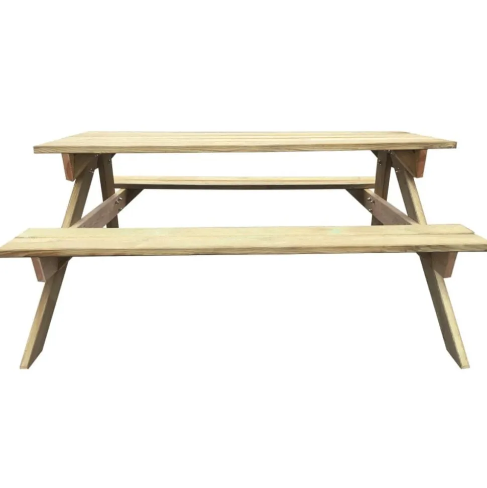vidaXL Picknicktafel 150x135x71,5 cm hout