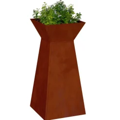 vidaXL Pilaar Plantenbak Zilver 35 x 35 x 73 cm Cortenstaal