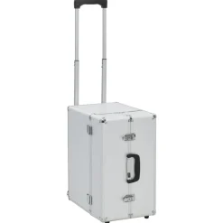 vidaXL Pilotentrolley 47x39x27 cm aluminium zilverkleurig