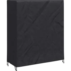 vidaXL Pingpong Tafelbedekking Effen Zwart 165 x 70 x 185 cm Stof