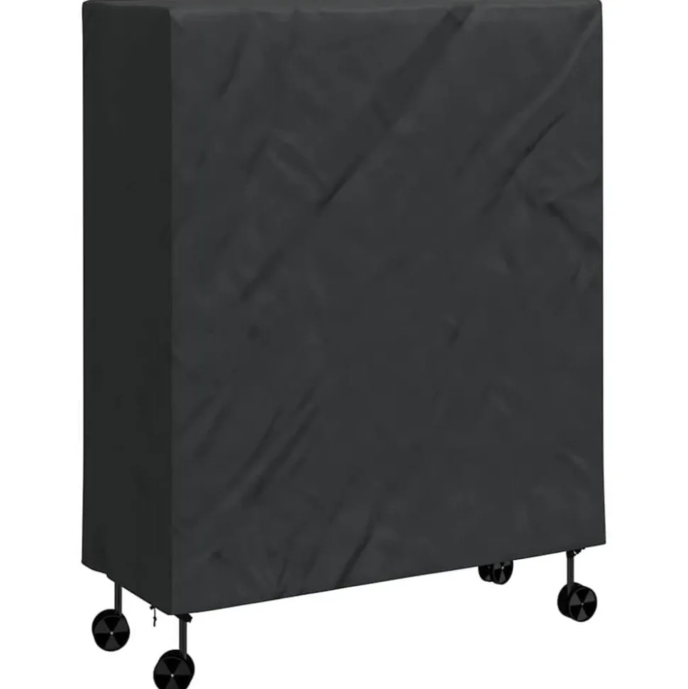 vidaXL Pingpong Tafelbedekking Effen Zwart 165 x 70 x 185 cm Stof