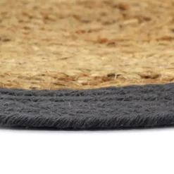 vidaXL Placemats 4 st 38 cm jute en katoen natuurlijk en antraciet