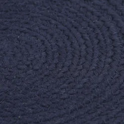vidaXL Placemats 4 st rond 38 cm katoen effen marineblauw