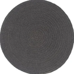 vidaXL Placemats 4 st rond 38 cm katoen effen donkergrijs