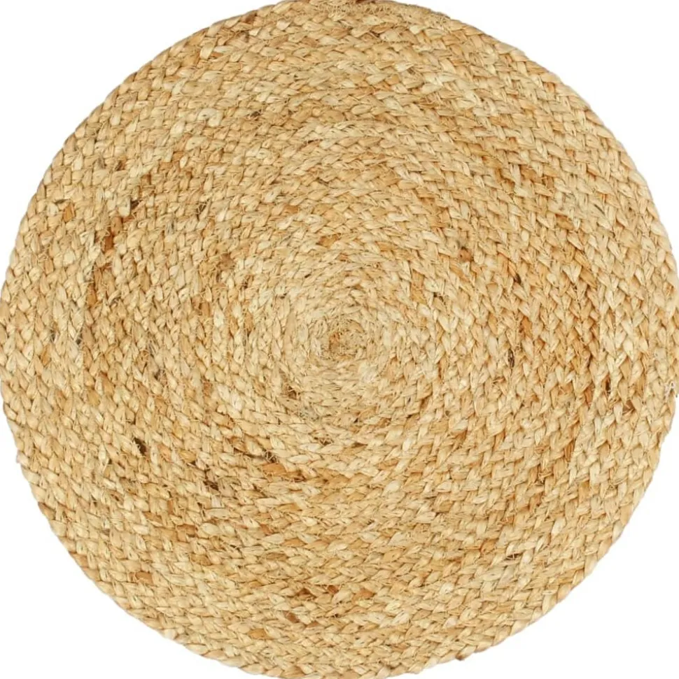 vidaXL Placemats 4 st rond 38 cm jute natuurlijk