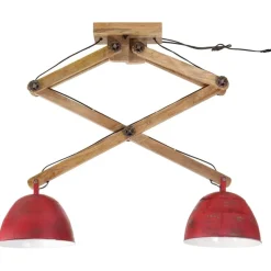 vidaXL Plafondlamp 25 W E27 29x18x85 cm verweerd rood
