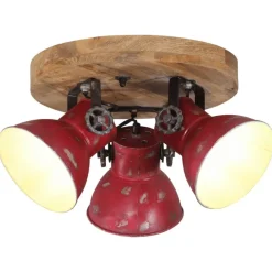 vidaXL Plafondlamp 25 W E27 35x35x25 cm verweerd rood