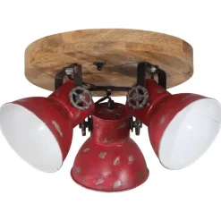 vidaXL Plafondlamp 25 W E27 35x35x25 cm verweerd rood