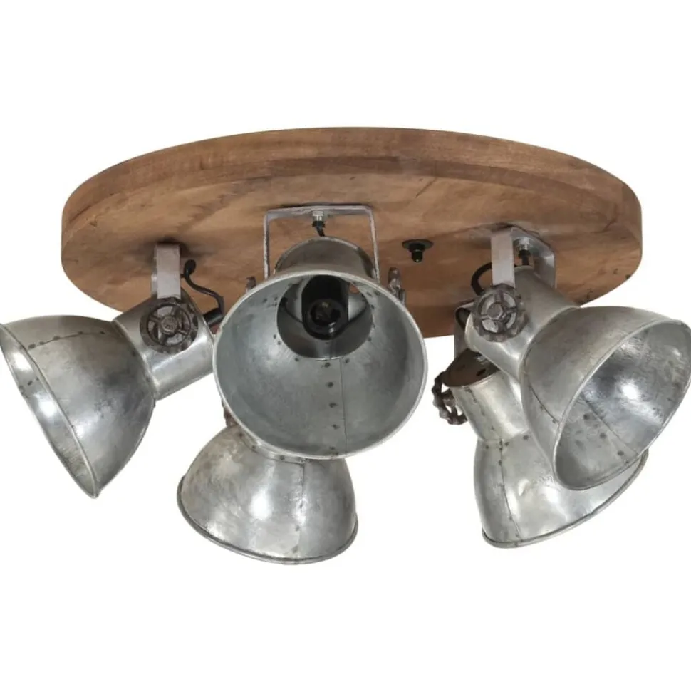 vidaXL Plafondlamp 25 W E27 50x50x25 cm vintage zilverkleurig