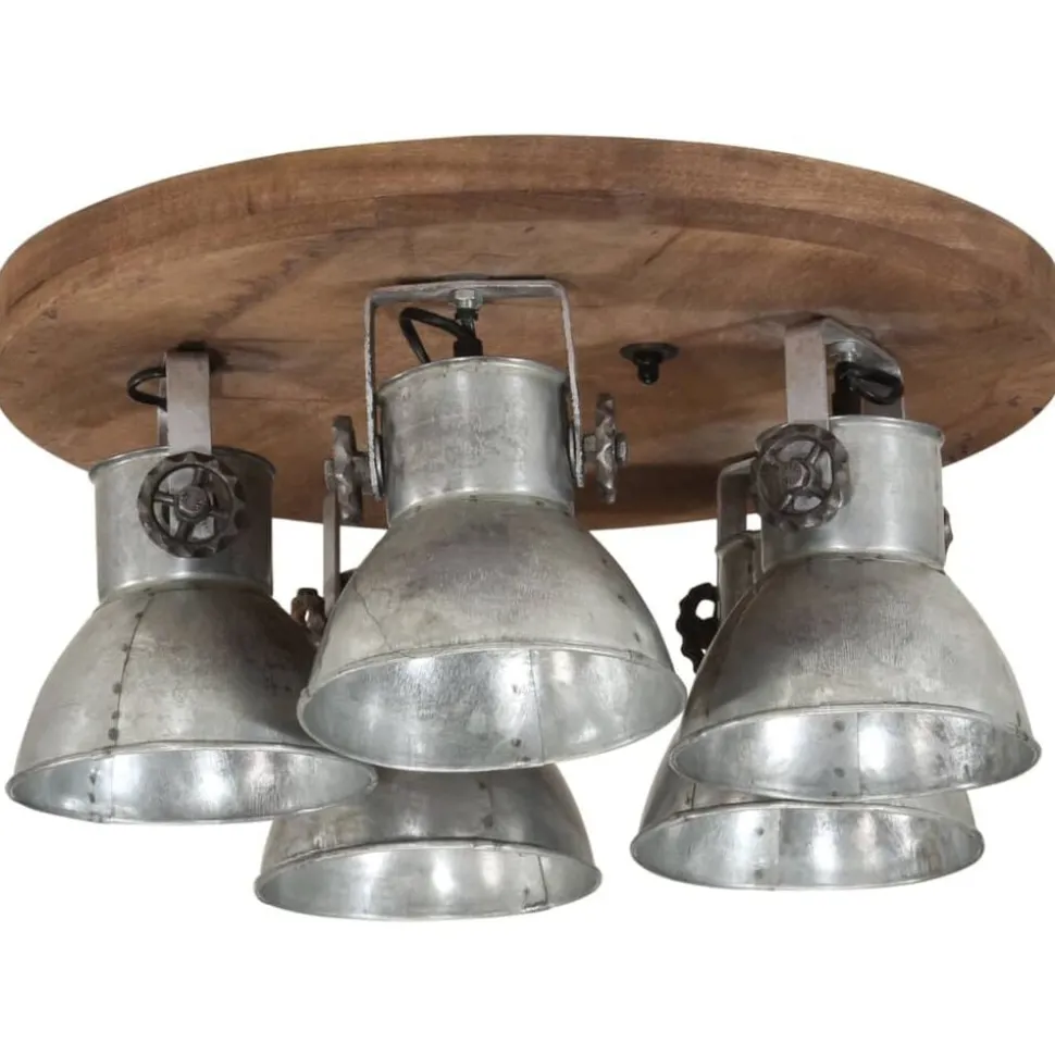 vidaXL Plafondlamp 25 W E27 50x50x25 cm vintage zilverkleurig