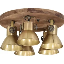 vidaXL Plafondlamp 25 W E27 50x50x25 cm antiek messingkleurig