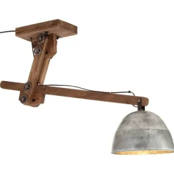 vidaXL Plafondlamp 25 W E27 105x30x65-108 cm vintage zilverkleurig