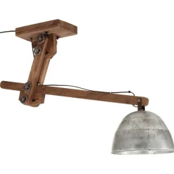 vidaXL Plafondlamp 25 W E27 105x30x65-108 cm vintage zilverkleurig