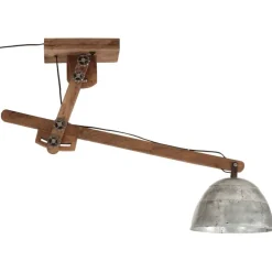 vidaXL Plafondlamp 25 W E27 105x30x65-108 cm vintage zilverkleurig