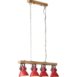 vidaXL Plafondlamp 25 W E27 90x24x111 cm verweerd rood