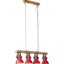 vidaXL Plafondlamp 25 W E27 90x24x111 cm verweerd rood