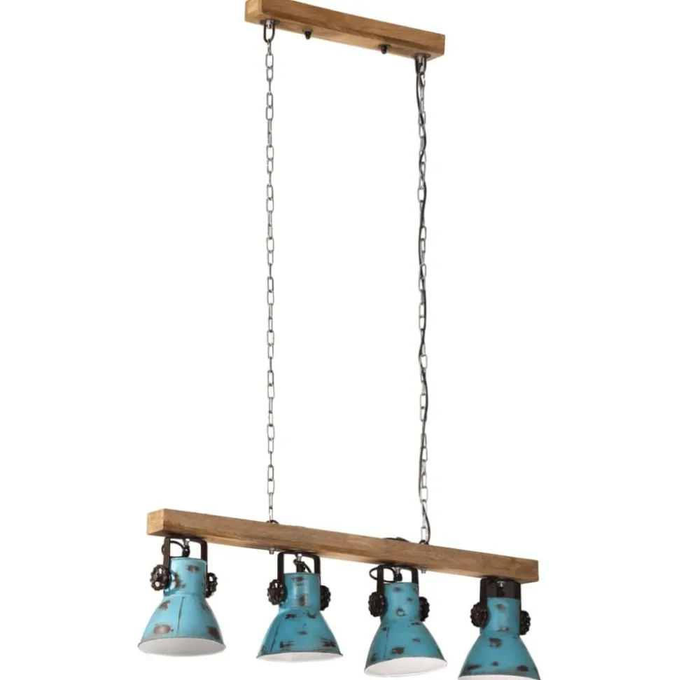 vidaXL Plafondlamp 25 W E27 90x24x111 cm verweerd blauw
