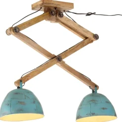 vidaXL Plafondlamp 25 W E27 29x18x85 cm verweerd blauw