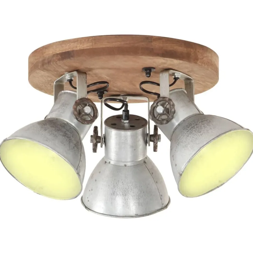 vidaXL Plafondlamp industrieel 25 W E27 42x27 cm zilverkleurig