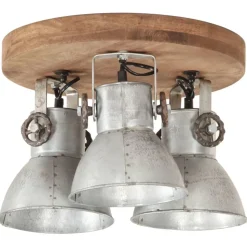 vidaXL Plafondlamp industrieel 25 W E27 42x27 cm zilverkleurig