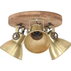 vidaXL Plafondlamp industrieel 25 W E27 42x27 cm messingkleurig