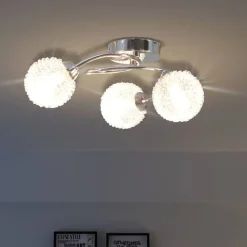 vidaXL Plafondlamp met 3 LED-lampen G9 120 W