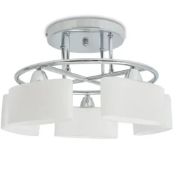 vidaXL Plafondlamp met ellipsvormige glazen kappen 5xE14 200W