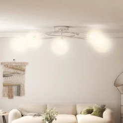 vidaXL Plafondlamp met gaasdraadkapjes 5xG9
