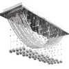 vidaXL Plafondlamp met glinsterende glas kristallen kralen 8xG9 29 cm