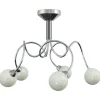 vidaXL Plafondlamp met glasbollen rond 5xG9