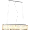 vidaXL Plafondlamp met kristallen kralen 104 cm zilverkleurig