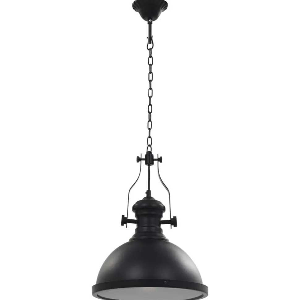 vidaXL Plafondlamp rond E27 zwart