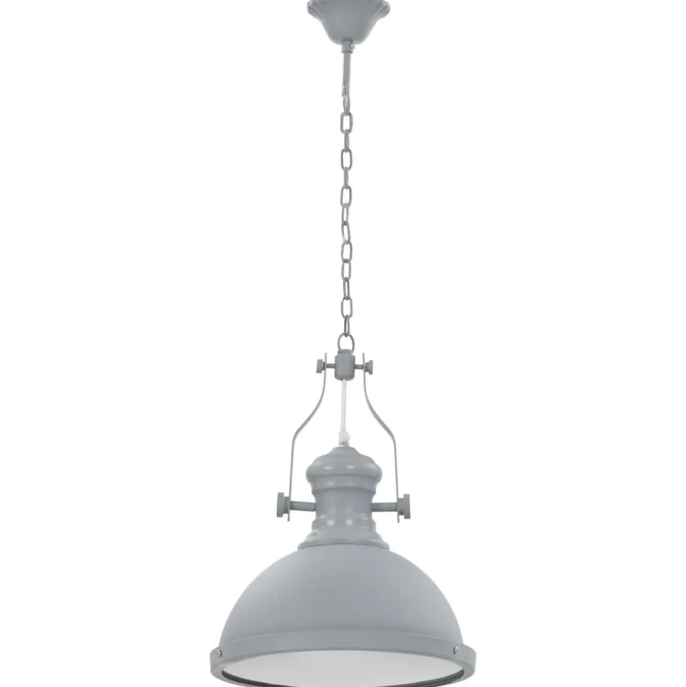 vidaXL Plafondlamp rond E27 grijs