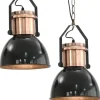 vidaXL Plafondlampen 2 st rond E27 zwart
