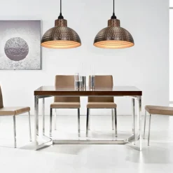 vidaXL Plafondlampen halve bolvorm koperkleurig 2 st