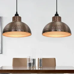 vidaXL Plafondlampen halve bolvorm koperkleurig 2 st