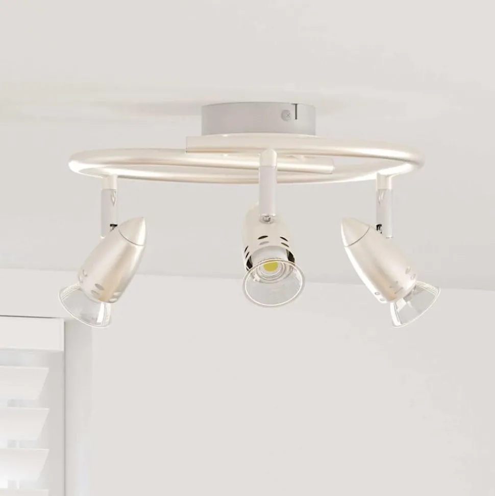vidaXL Plafondspot met schijnwerpers Nikkel 27 x 10 x 12 cm Metaal