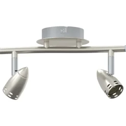 vidaXL Plafondspot met schijnwerpers Nikkel 27 x 10 x 12 cm Metaal
