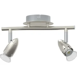 vidaXL Plafondspot met schijnwerpers Nikkel 27 x 10 x 12 cm Metaal