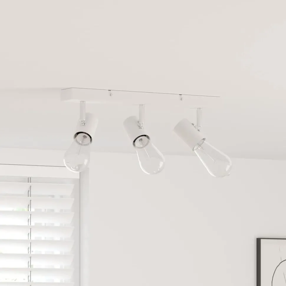 vidaXL Plafondspot met schijnwerpers Wit 38 x 6,5 x 11,5 cm Metaal