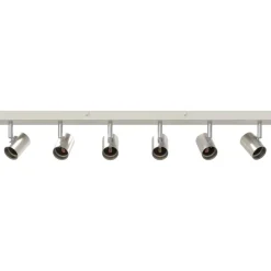 vidaXL Plafondspot met schijnwerpers Nikkel 73 x 6,5 x 11,5 cm Metaal