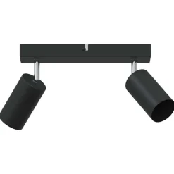 vidaXL Plafondspot met schijnwerpers Zwart 26 x 6 x 16 cm Metaal