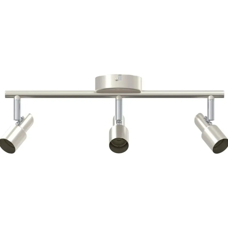 vidaXL Plafondspot met schijnwerpers Nikkel 39 x 10,5 x 10,5 cm Staal